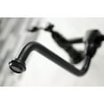 thumbnail image 4 of Kingston Brass KS1210TAL Tudor Double-Handle Wall Mount Bathroom Faucet, Matte Black, 4 of 8