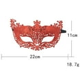 thumbnail image 3 of Xfvqtps Mardi Gras Mask for Women Masquerade Masks Flash Glitter Sparkly Carnival Mask for Makeup Performance Ball Party Hot Pink, 3 of 4