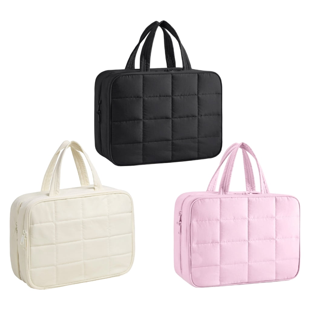 Foldable Hanging Cosmetic Organizers Quick Dry Polyester Ergonomic Backpacking Essential Toiletry Bag for Travel