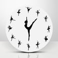 thumbnail image 4 of Reloj de pared de bailarina de ballet, reloj de pared de bailarina, reloj de decoración colgante de baile de ballet moderno, para oficina, dormitorio,, 4 of 9