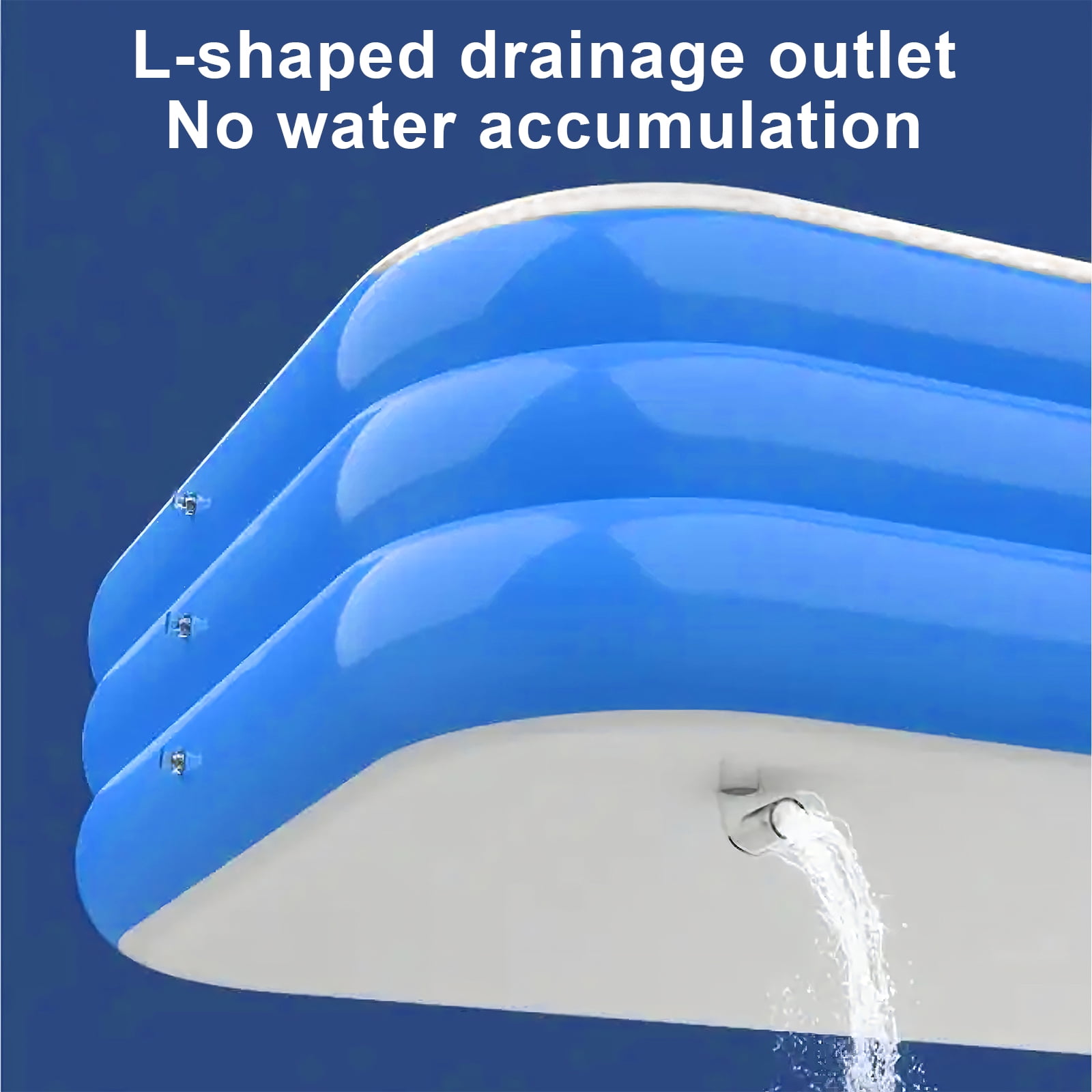 DAZLUTE Inflatable Pool, 71" X 51" X 22" Above Ground Pools, Kiddie Pool Thickened Blow up Swimming Pools Play Center for Kids Children Family Outdoor Garden Backyard,Blue