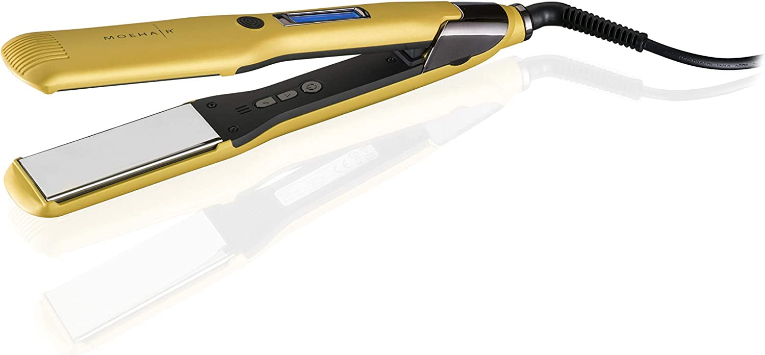 Moehair Professional 1.5” Hair Straightener, Titanium Floating Plates