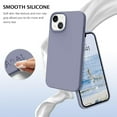 thumbnail image 4 of iPhone 13 Case, Liquid Silicone Soft Gel Rubber iPhone 13 Phone Case Slim Fit Cover with Microfiber Lining Shockproof Protective Phone Cases for iPhone 13 6.1 inch, Grey, 4 of 15