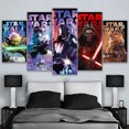 thumbnail image 2 of 5 Cuadros Decorativos Star Wars Personajes Darth Vader y Yoda Canvas Listo Para Colgar 150x84cm Jungle Art Impresion Tela Arte, 2 of 7