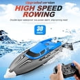 thumbnail image 1 of RC Boat Remote Control Boat 30KM/H High Speed IPV7 Waterproof 2.4GHz 4 Channel Racing Boat for Kids Adults, 1 of 7