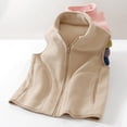 thumbnail image 5 of NIEWTR Toddler Vest for Girls Boy Athletic Sleeveless Fleece Vest Fall Winter Waistcoat Outerwear(B-Coffee,11-12 Years), 5 of 7