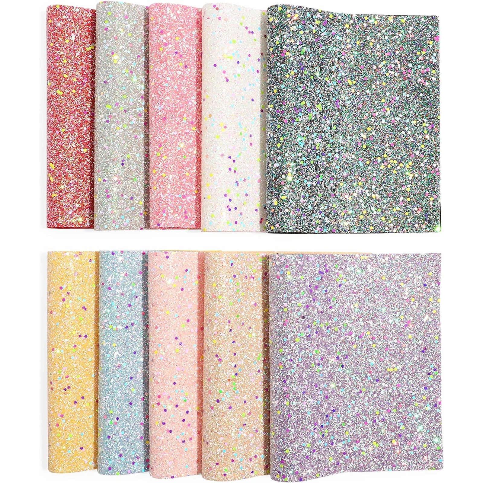 Pink Mermaid Glitter PU Fabric Sparkle Craft Hair Vinyl Bows Per Half Metre 