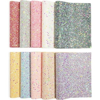 Chunky Glitter Faux Vinyl Leather Fabric Sheets with Soft Backing Glitter  Leather Sheets For Earrings Bows DIY 21X29CM GM3142A