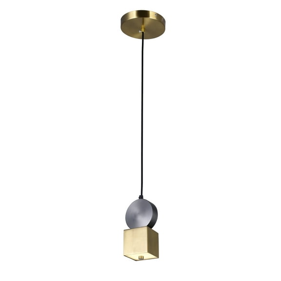 LED Mini Pendant with Brass Black Finish