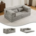 thumbnail image 5 of SOULART 78.74" Loveseat Sofa,Light Gray Convertible Floor Sofa Bed,Boneless Sectional Sofa,No Assembly Required, 5 of 8