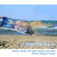 thumbnail image 3 of 4PCS Microfiber Soft Beach Towel Oversized 72" x 36" Extra Large XL Pool Blanket Set Sand Free Mat , Travel Swim Quick Dry Towels Sand proof Bulk Camp Gift for Women Men Adults Blue Shark Flamingo, 3 of 7