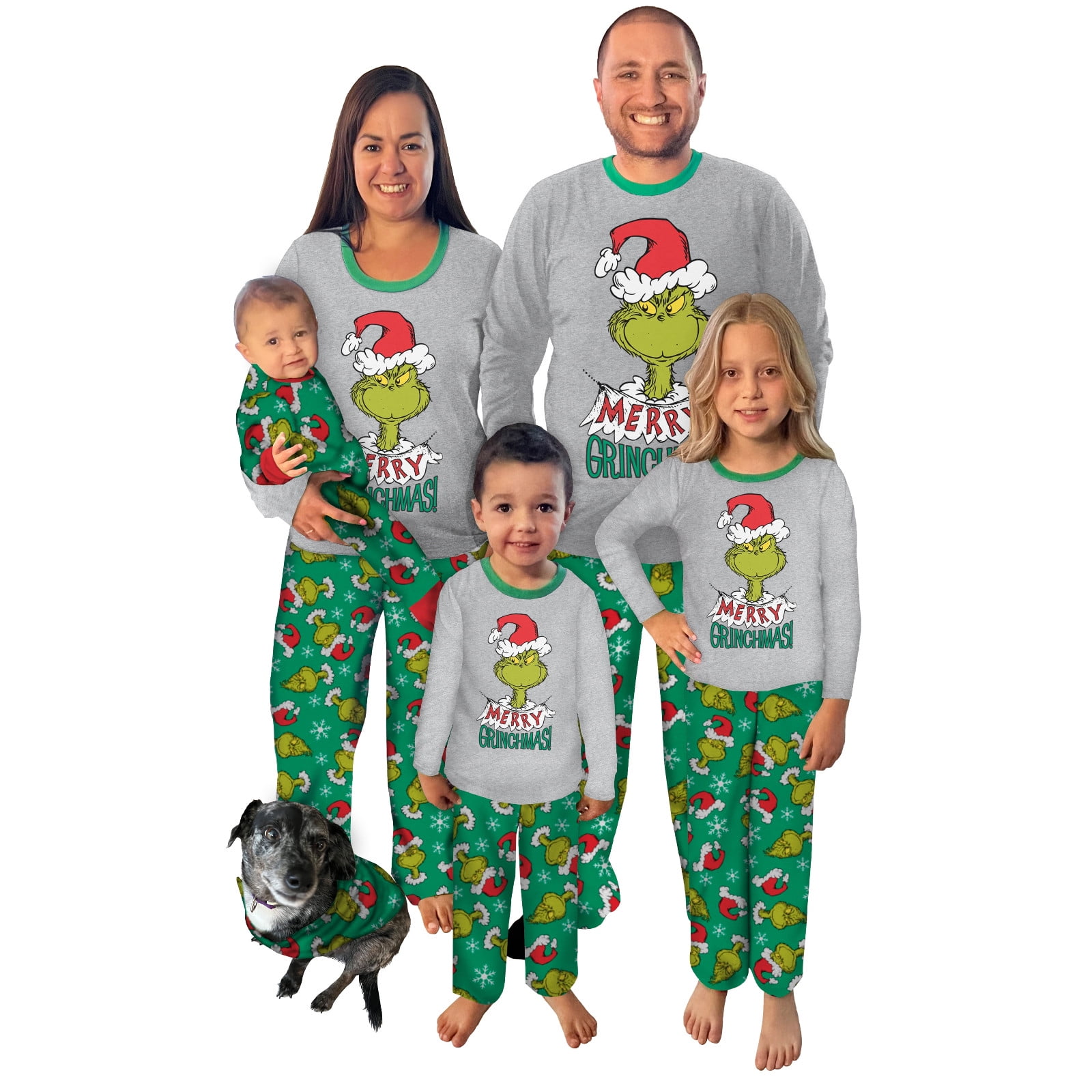 Family Christmas Pjs Matching Sets for Couples Women Men Xmas Grinch ...