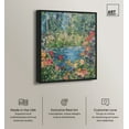 thumbnail image 2 of Serene Escape Impressionism Wall Art /Monet And Van Gogh Inspired Art Canvas Wall Art by Art Remedy, Black Floater Frame, 17" x 21", 2 of 7