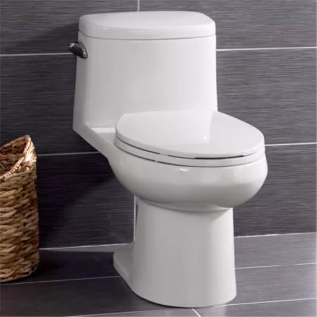 Mia High Efficiency Toilet With Elongated Chair Height Bowl Soft Close Seat Wax Ring Kit Com - Elongated Toilet Seat Height