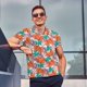 thumbnail image 4 of Fotbe Hawaiian Style Camiseta Polo de Golf para Hombre con Estampado – Camisa Deportiva Transpirable con Cuello Abotonado-Large, 4 of 6