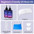 thumbnail image 2 of Kit de resina UV Honcaring de 200 g con luz UV para hacer joyas, 2 of 8