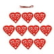 thumbnail image 5 of 10x Adornos Colgantes de Adornos Artesanales perfecl Heart Shape con Florales 80x80x3 mm rojo, 5 of 8