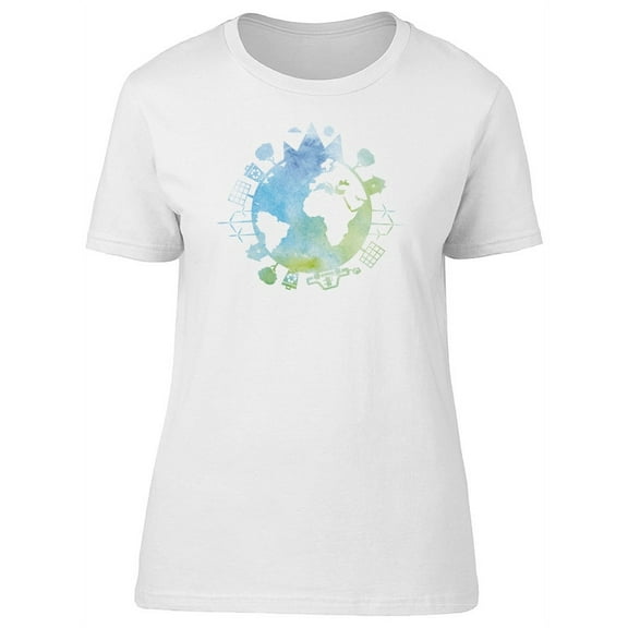 Ecology Earth Logo T-Shirt Women -Image by Shutterstock, Female XX-Large