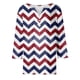 thumbnail image 4 of Fiudx Ofertas Relámpago Blusa de Manga 3/4 Corta Estampada a La Moda para Mujer, Blusa Informal con Cuello Redondo, 4 of 5