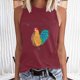 thumbnail image 2 of Moda Casual mujer sin mangas impreso damas cuello redondo Tank Tops chaleco camiseta Fridja  gh4648, 2 of 9