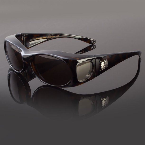 POLARIZED cover put over Anti Glare Sunglasses wear Rx glass fit