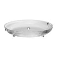 thumbnail image 3 of Round Fruit Snacks Bowl with Striped Melon Design - Food-Grade Large Opening Container for Easy Access, Decorative & Stable Electroplated Base, Kitchen Countertop Display Hzhnb | Plastic, Gray, 3 of 4