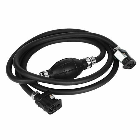 Sanheshun Fuel Line Assembly 5/16" Marine Outboard Boat Motor RVs with Primer Bulb Steel Hose