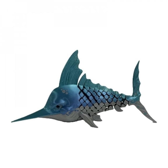 MDR Trading Inc. SC-105.97.1049 3D Printed Blue And Gray Marlin Figurine