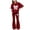 v4 Wine, variant on Kids Two Piece Outfits Girls Tween Girls Cute Clothes Leopard Print Bow Top + Flared Pants Outfit Set 9-13 Years