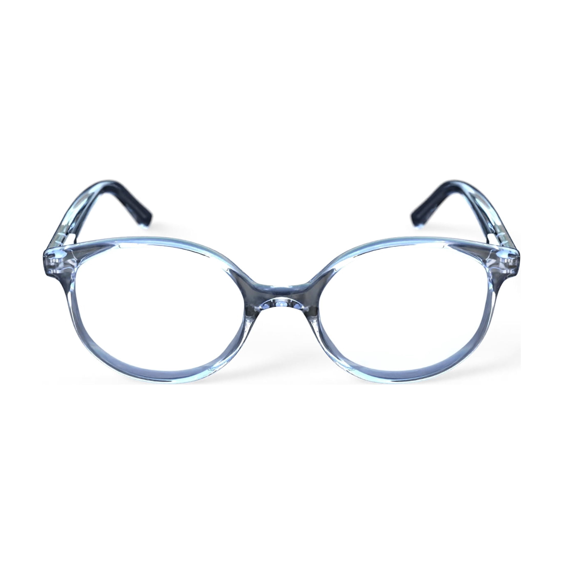 Youth Addie Prescription-Ready Eyeglass Frames with Case, Crystal Clear