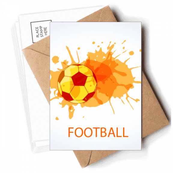 Football soccer orange Sports Postcards Envelopes Blank Note Cards Mailing