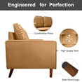 thumbnail image 5 of 50"W PU Square Arm Loveseat,Couch with Solid Wood Frame , Easy Assembly,for Guest Room, Teenager's Room, and Small Apartment,34"H x 50"W x 28"D, 5 of 8