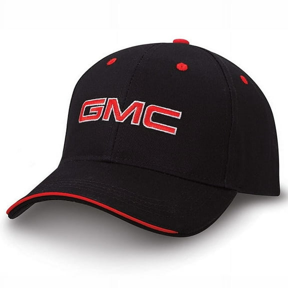 GMC Black and Red Sandwich Brim Hat