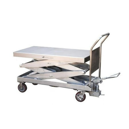Vestil CART-1500-D-TS-PSS Partially Ss Elevating Cart- 24 x 47 in..5 in. - 1500 lbs