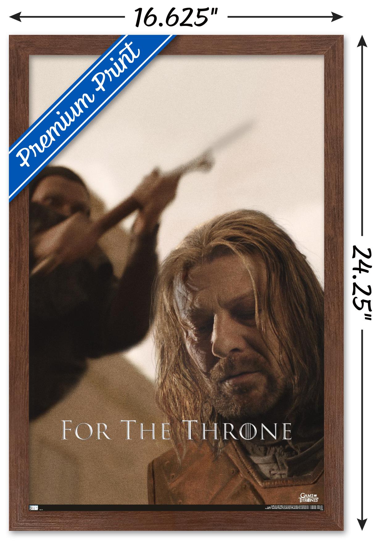 Game of Thrones - Ned Stark Wall Poster, 14.725" x 22.375", Framed