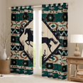 thumbnail image 2 of Homewish Hippie Racing Horse Curtains Pack of 2 (42x84 Each), Western Hippie Aztec Curtains Blackout, Countryside Animal Bedroom Curtains, Blackout Curtains Room Decor, 2 of 6