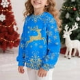 thumbnail image 4 of Taqqpue Boys Girls Christmas Sweatshirt Long Sleeve Christmas Printed Shirts Blouse Fall Winter Ugly Christmas Sweater Pullover for Kids 1-15T, 4 of 7