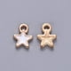 thumbnail image 1 of 10 dijes de estrella de aleación esmaltada, colgante de estrella dorado claro, colgante blanco decorativo, 1 of 2
