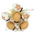 thumbnail image 2 of Northlight 6ct Painted Design Spring Easter Egg Ornaments 2.25" - Brown/White, 2 of 3