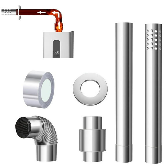 Professional Grade Stainless Steel Flue Pipe Kit for Home Installations