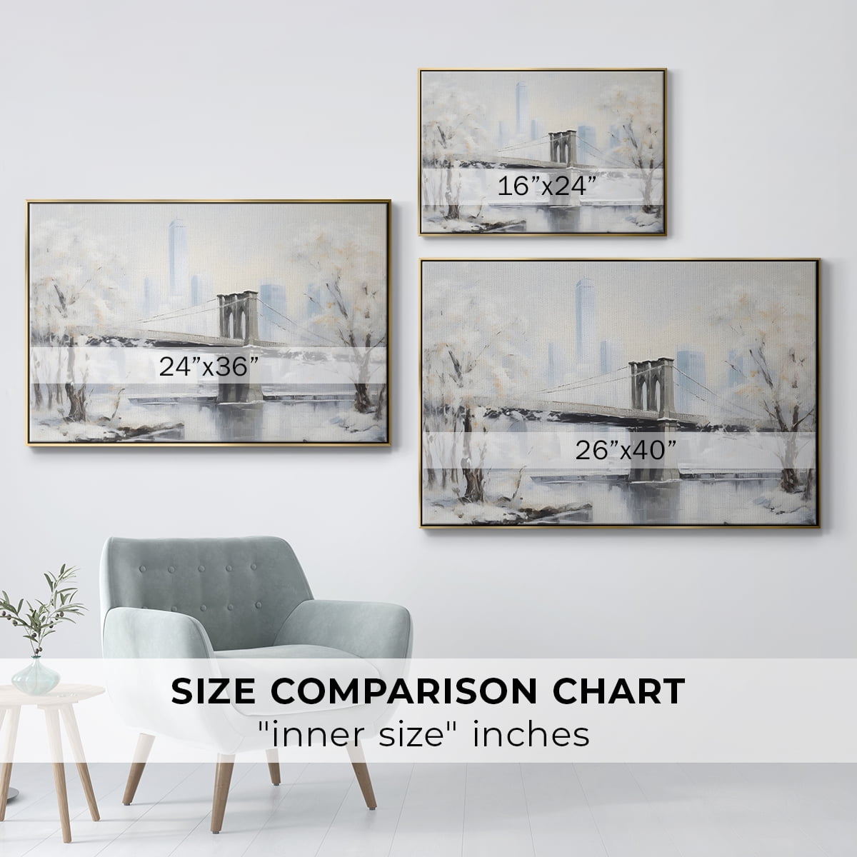 Vintage Landscape-CCXXII By Wexford Home Framed in Gold Wood Gallery Wrapped Canvas 17 in. x 25 in.