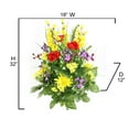 thumbnail image 2 of Admired by Nature GPB4328-YW-PUR-PK Artificial Dahlia, Morning Glory, Ranunculus & Blossom Fillers Mixed Bush, 2 of 5