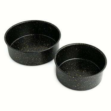 Thyme & Table 2-Piece 8" & 9", Non-Stick Round Cake Pan Set - Black