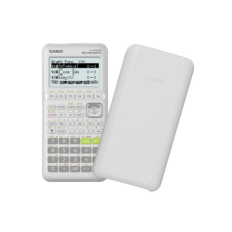 Casio FX-9750GIII-WE White Graphing Calculator Pack