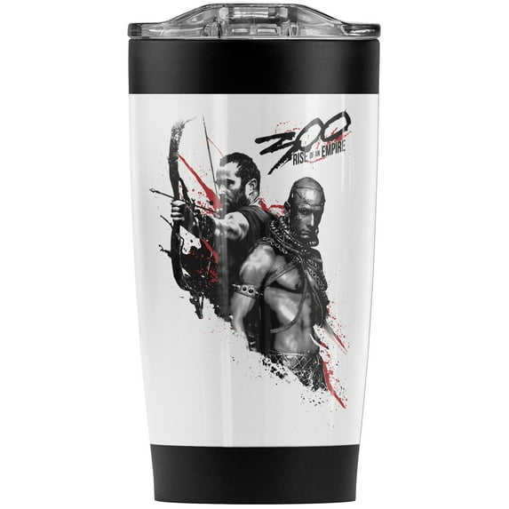 300 Rise Of An Empire Good And Evil Stainless Steel Tumbler 20 oz Coffee Travel Mug/Cup, Vacuum Insulated & Double Wall with Leakproof Sliding Lid | Great for Hot Drinks and Cold Beverages
