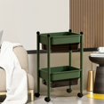thumbnail image 3 of Rolling Kitchen Cart, 4-Tier Mobile Storage Shelf with Wheels for Pantry Items, 3 of 6