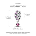 thumbnail image 2 of MULA Valentine's Day Series 925 Sterling Silver DIY Charms Lovers Heart 5A Zircon fit Bracelet for Women Jewelry Gift, 2 of 6