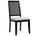 thumbnail image 3 of Side Dining Chair, Set of 2, Black, Fabric, Kitchen Cafe Bistro Hospitality Restaurant, Modern Contemporary HB36820, 3 of 10