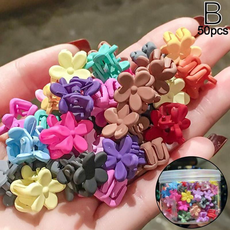 25x Girls Kids Mini Small Flower Hair Claws Clips Clamps Hair Pin.Accessories 