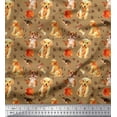 thumbnail image 1 of Soimoi Cotton Voile Fabric Footprint,Dog & Cat Animal Print Fabric by The Yard 56 Inch Wide, 1 of 1